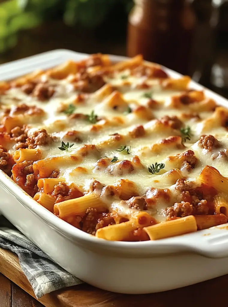 Baked Ziti with Ground Beef