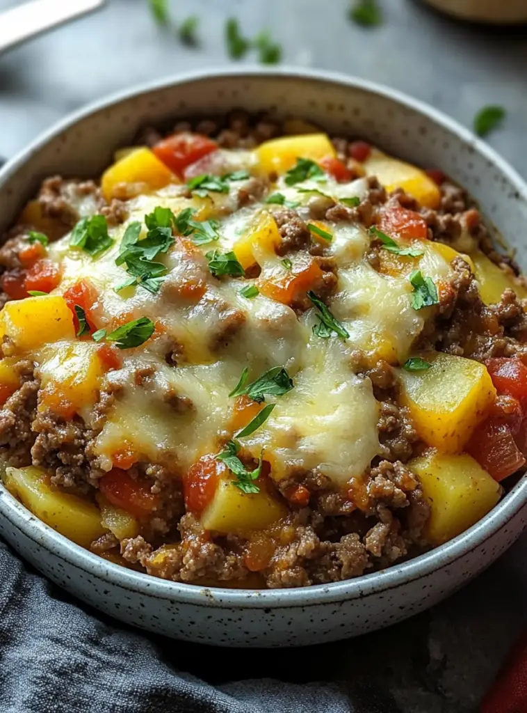 Ground Beef and Potato Casserole