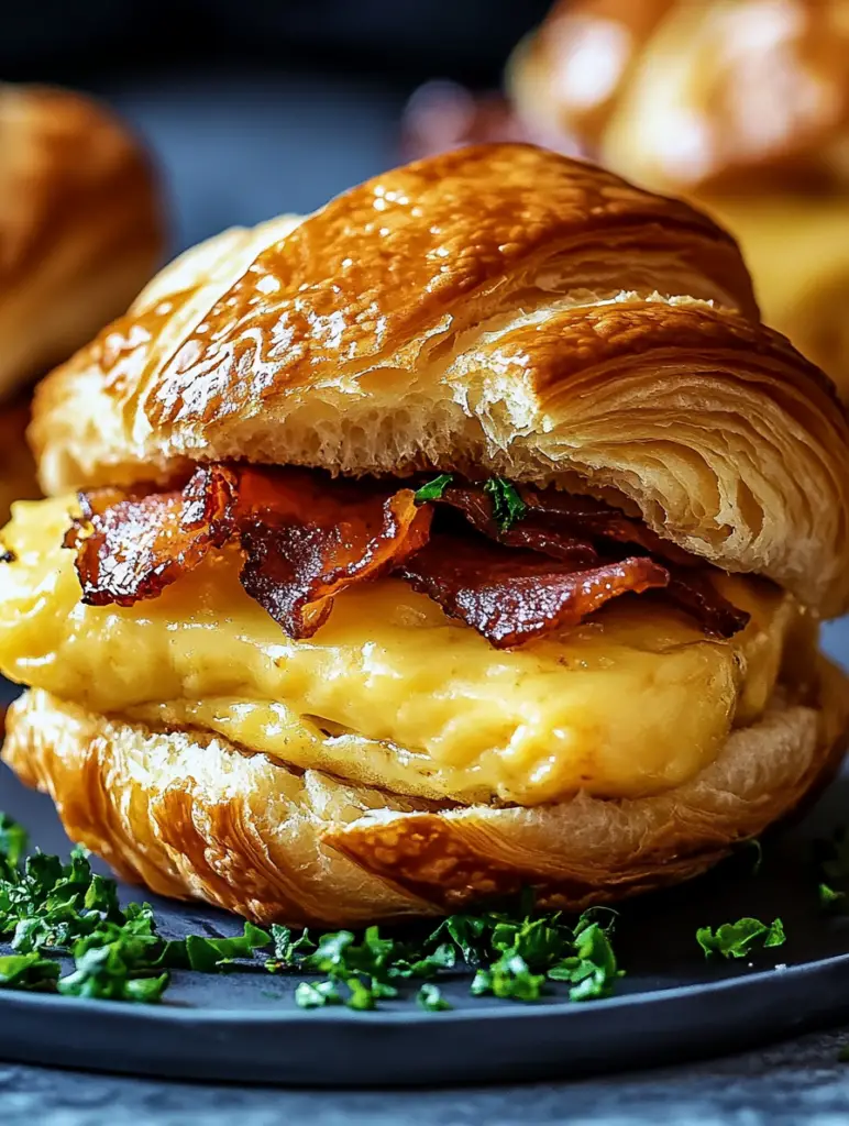 Killer Maple Mustard Croissant Breakfast Sandwiches